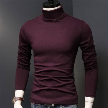 GGT Sculpted Style Men's Lightweight Pullover Top Slim Fit Turtleneck