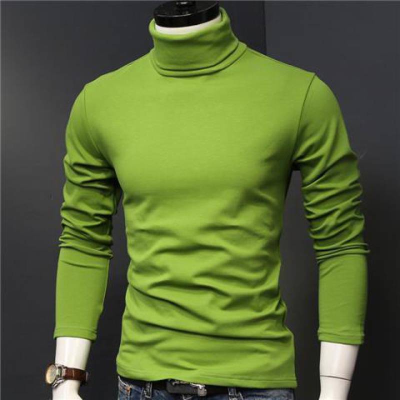 GGT Sculpted Style Men's Lightweight Pullover Top Slim Fit Turtleneck