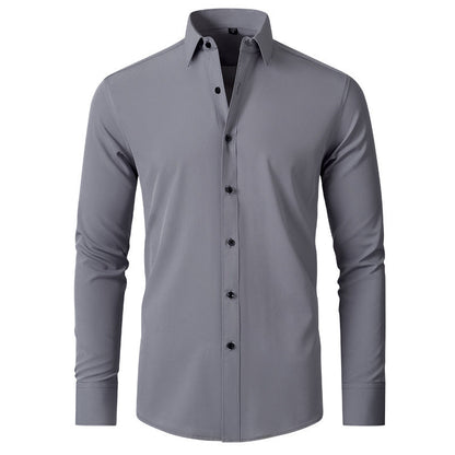 KZZ Men's Long Sleeve Dress Shirt Modern Slim Fit