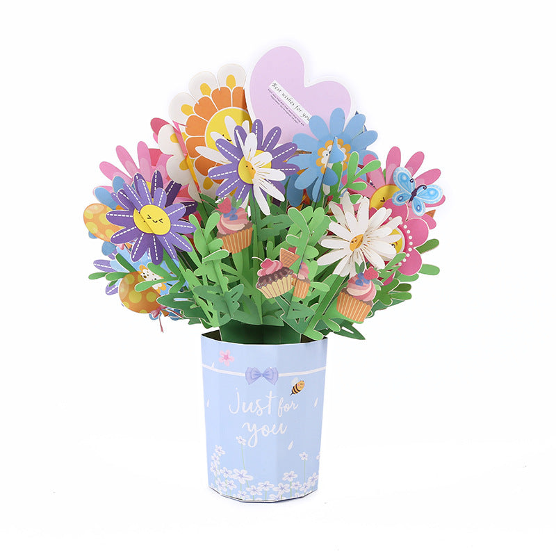 3D Pop-Up Bouquet Greeting Card