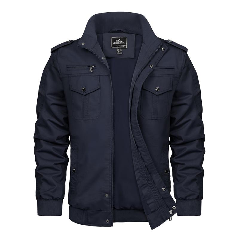 Autumn men's casual windbreaker jacket workwear stand collar bomber jacket