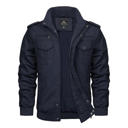 Autumn men's casual windbreaker jacket workwear stand collar bomber jacket