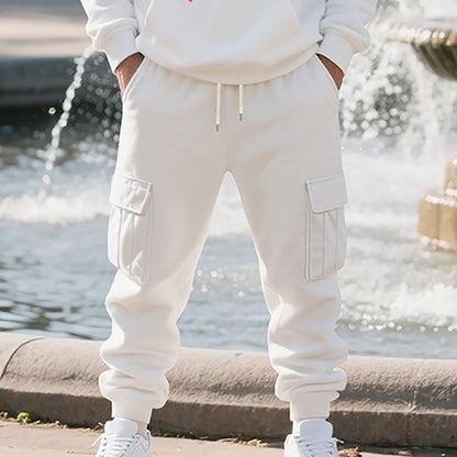 GGT Men's Winter Fleece Lined Casual Set Long Sleeve Jacket & Pants