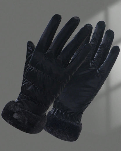 Warm Gloves Velvet Thickened Outgoing Windproof Water-repellent Ski Gloves