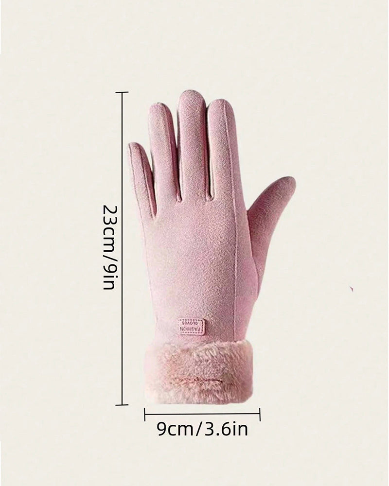 German Velvet Warm Gloves Outdoor Windproof Velvet Gloves Touch Screen Gloves