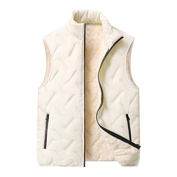 GGT Men's Warm Vest Fleece Lined Wool  Black Gilet Crewneck Top