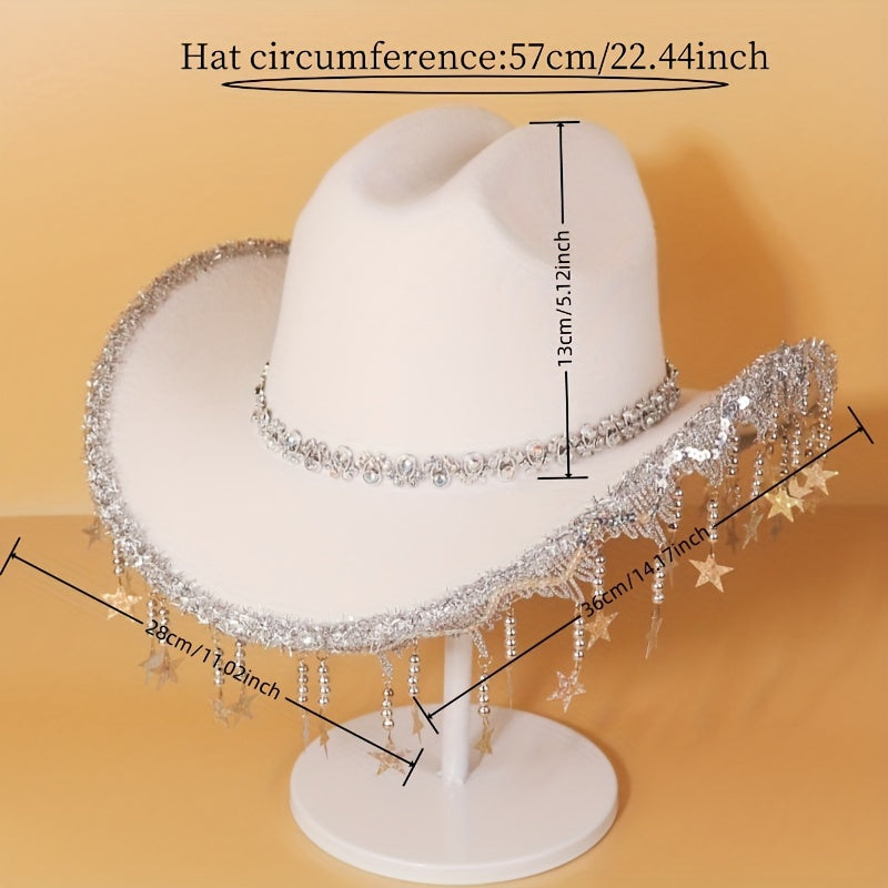 Stylish White Fitted Western Style with Rhinestone Embellishments