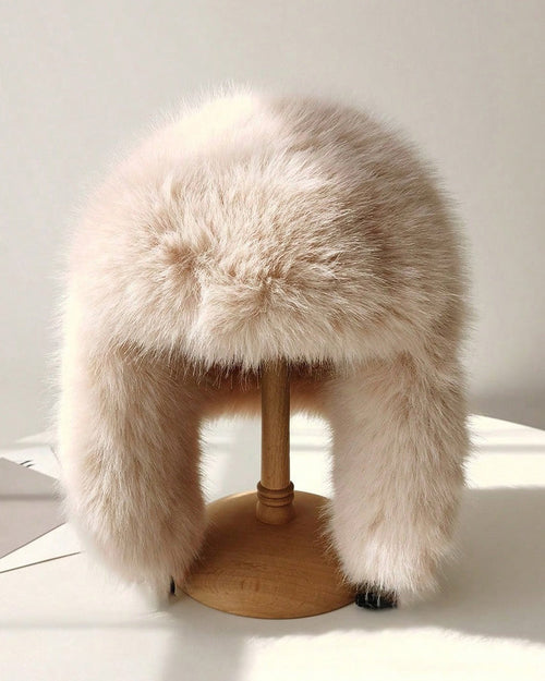 Women's Plush Hat Thickened Imitation Fox Fur Earmuffs