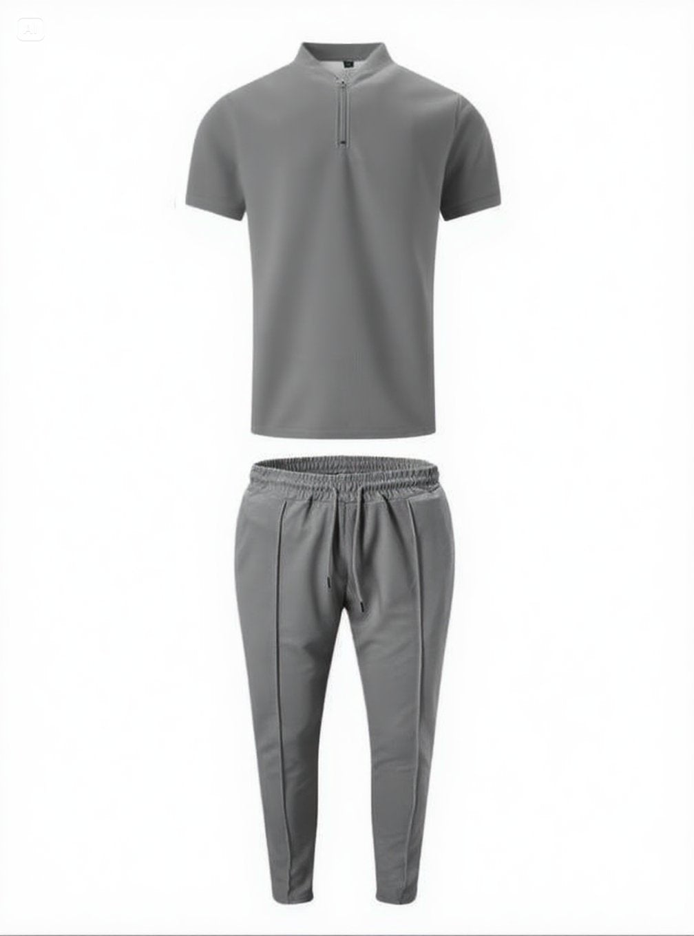 Men's Pure Color Jacket and Sports Leisure Long Pants