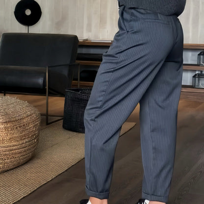 ?Women's High Waist Casual Straight Blazer Pants