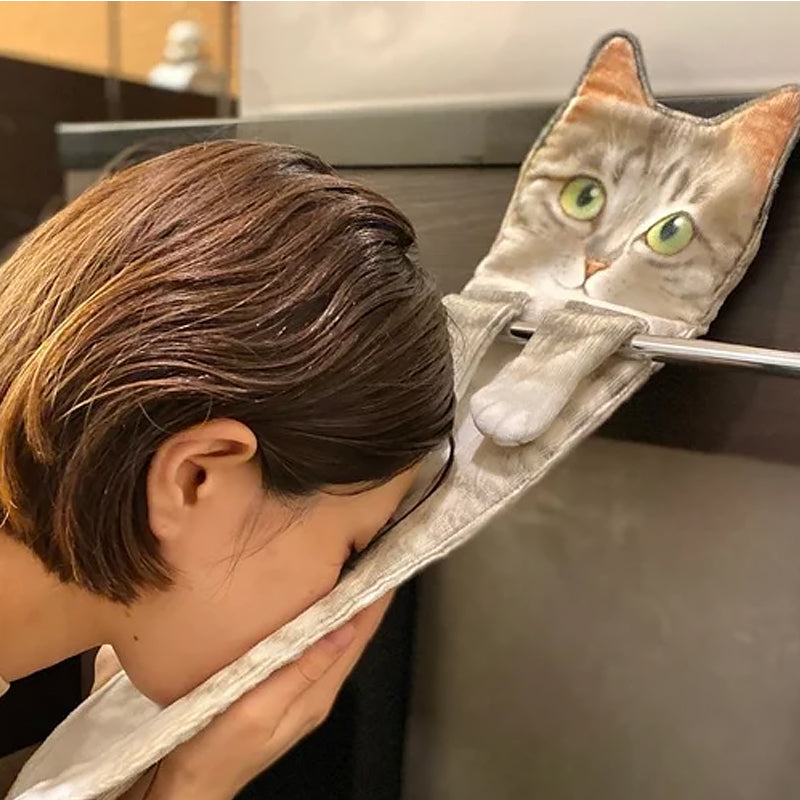 ?LAST DAY SALE 50% OFF✨?Cute Cat Hand Towel?