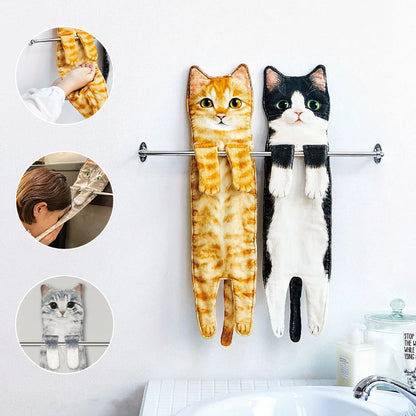 ?LAST DAY SALE 50% OFF✨?Cute Cat Hand Towel?